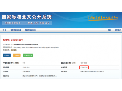 KN95�±�׼GB 2626-2019��7��1����ʽʵʩ!